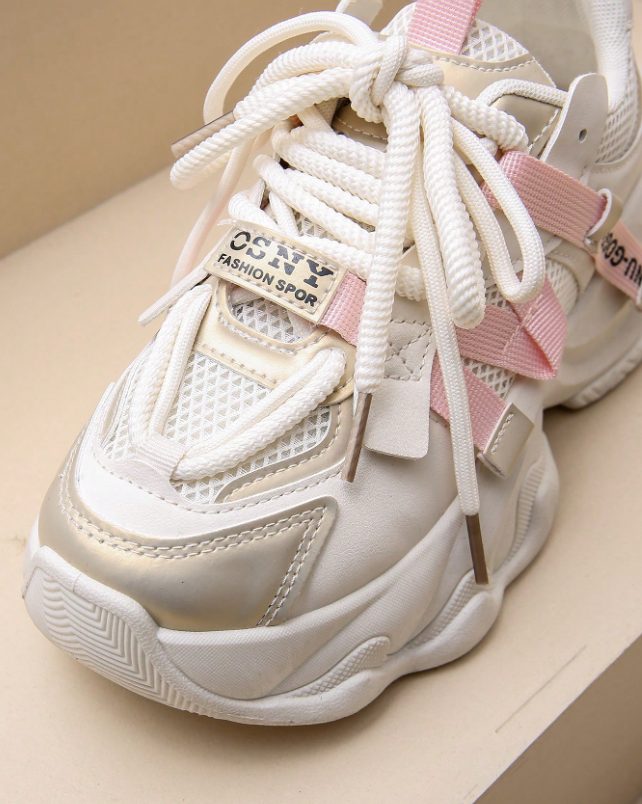 Women's Outdoor Mesh Patched Lace-Up Breathable