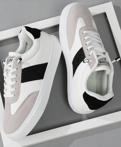 Comfortable Training Flat Student Shoes, Wear-Resistant Anti-Skid Soles, Breathable Mesh Fabric And Suede